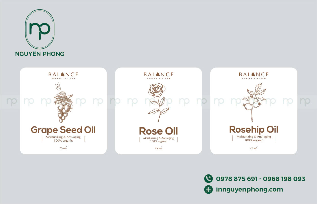 Mẫu tem body phong cách tối giản 